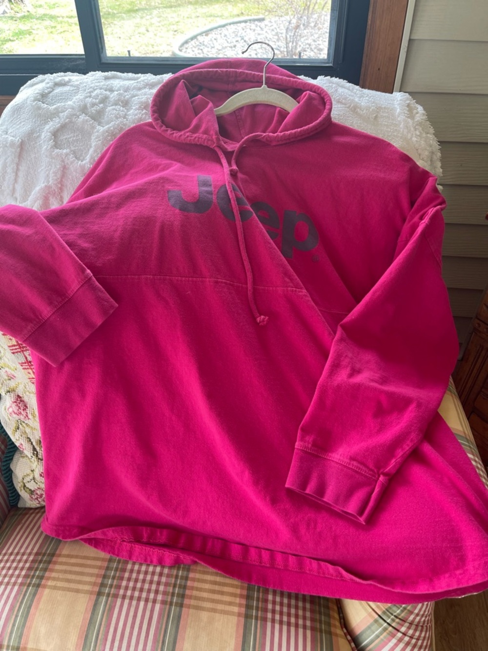 J. America Hot Pink Hoodie with Drawstring - Picture 6 of 9
